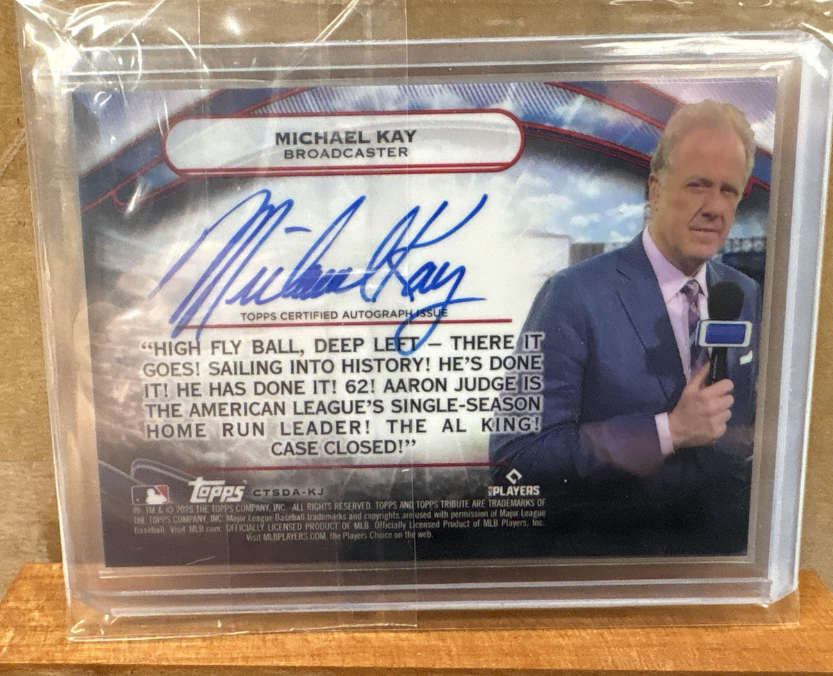 2025 Topps Tribute Judge/Kay #CTSDA-KJ Calling The Shot Dual Auto Red /10