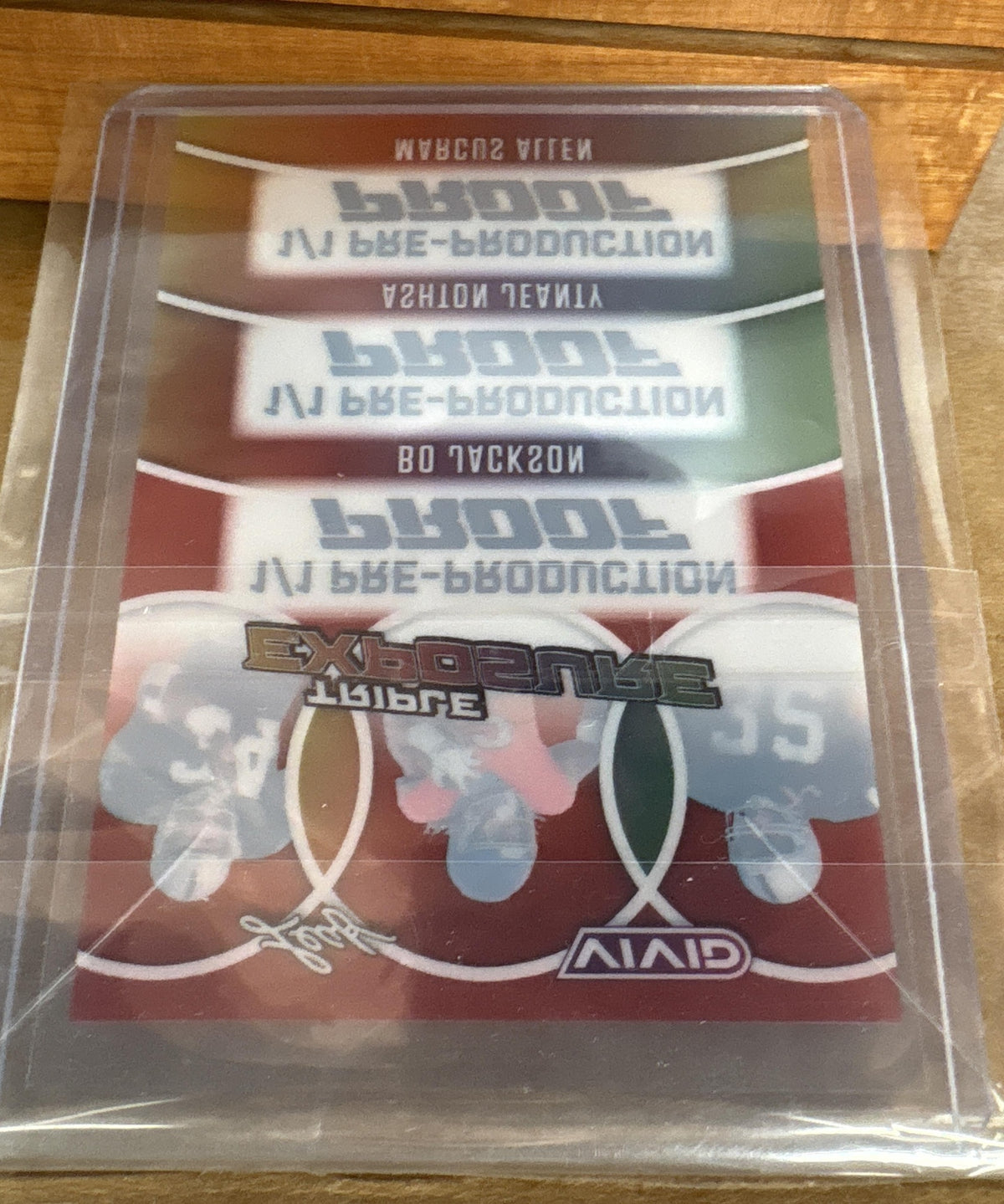 2025 Leaf Vivid Jackson Jeanty Allen #TE-9 Triple Exposure Auto Laser Red 1/1