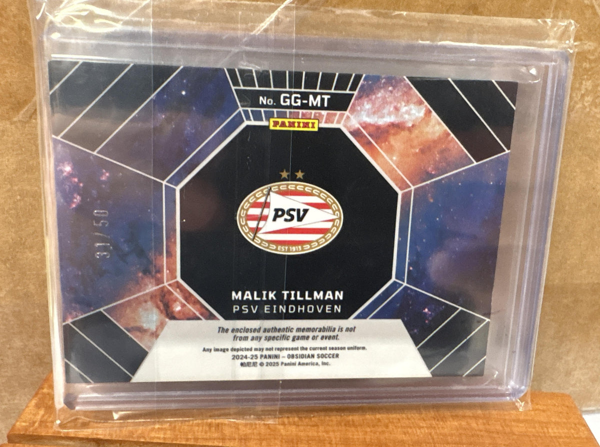 2024 Panini Obsidian Malik Tillman #GG-MT Galaxy Gear Electric Etch Purple /50