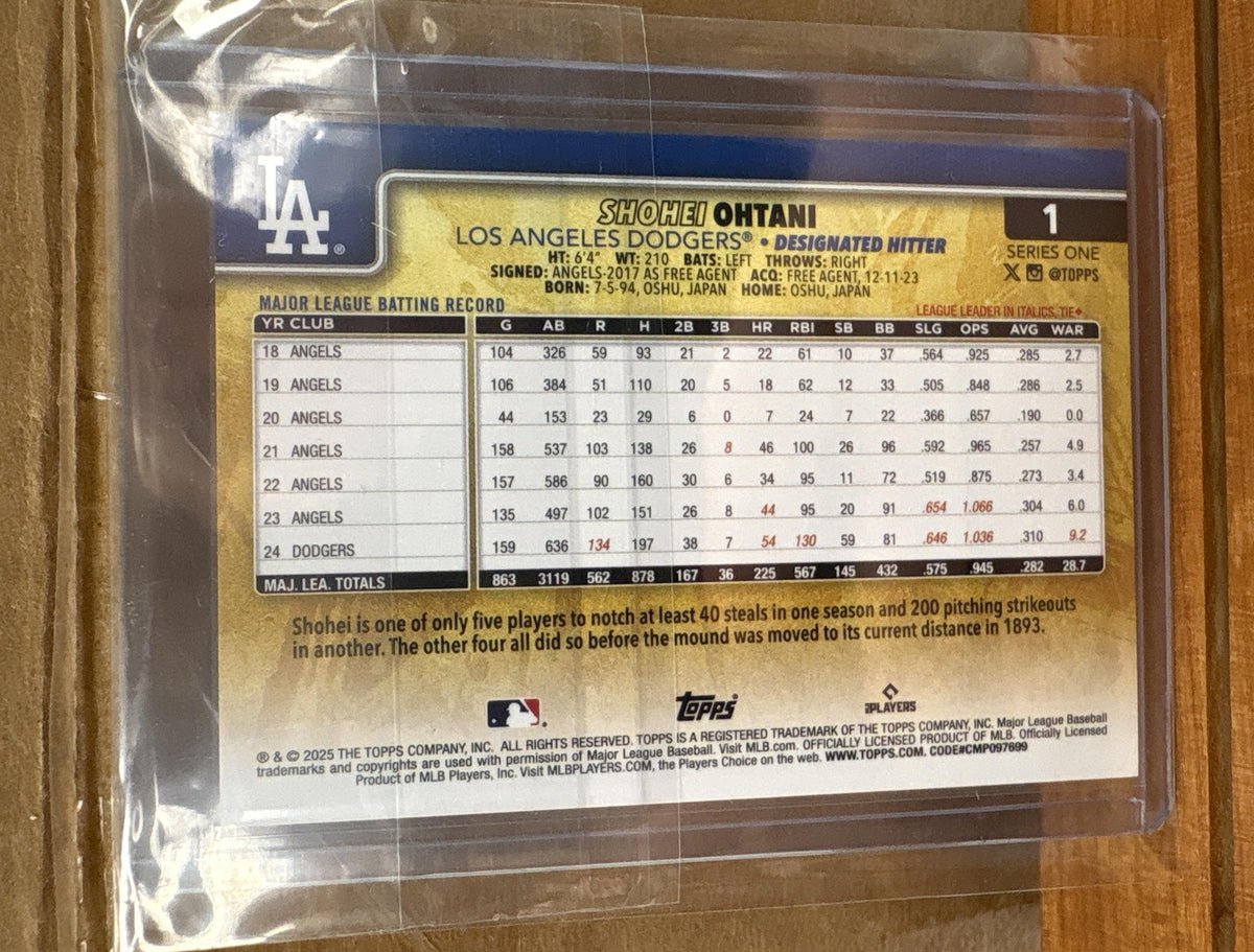 2025 Topps Shohei Ohtani #1 Golden Mirror Variation SSP Dodgers