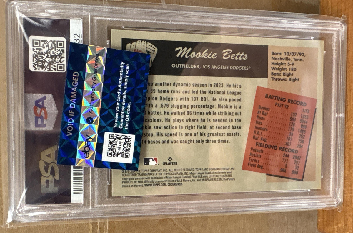 2024 Bowman Mookie Betts #BA-8 55 Anime Dodgers PSA 10