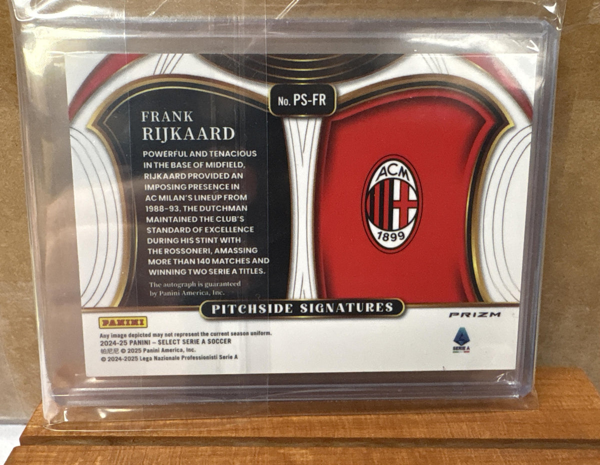 2024 Panini Select Serie A Frank Rijkaard #PS-FR Pitchside Signatures Auto