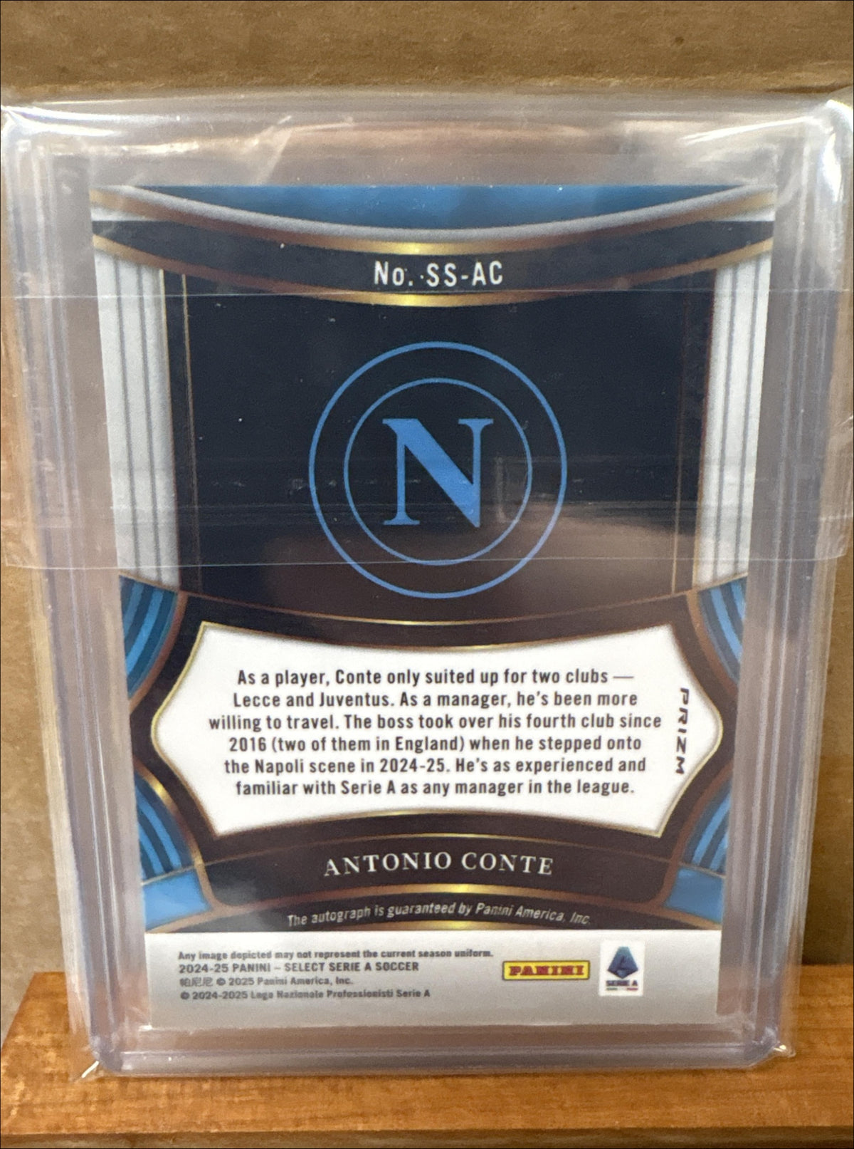 2024-25 Panini Select Serie A Antonio Conte #SS-AC Signatures Auto Napoli