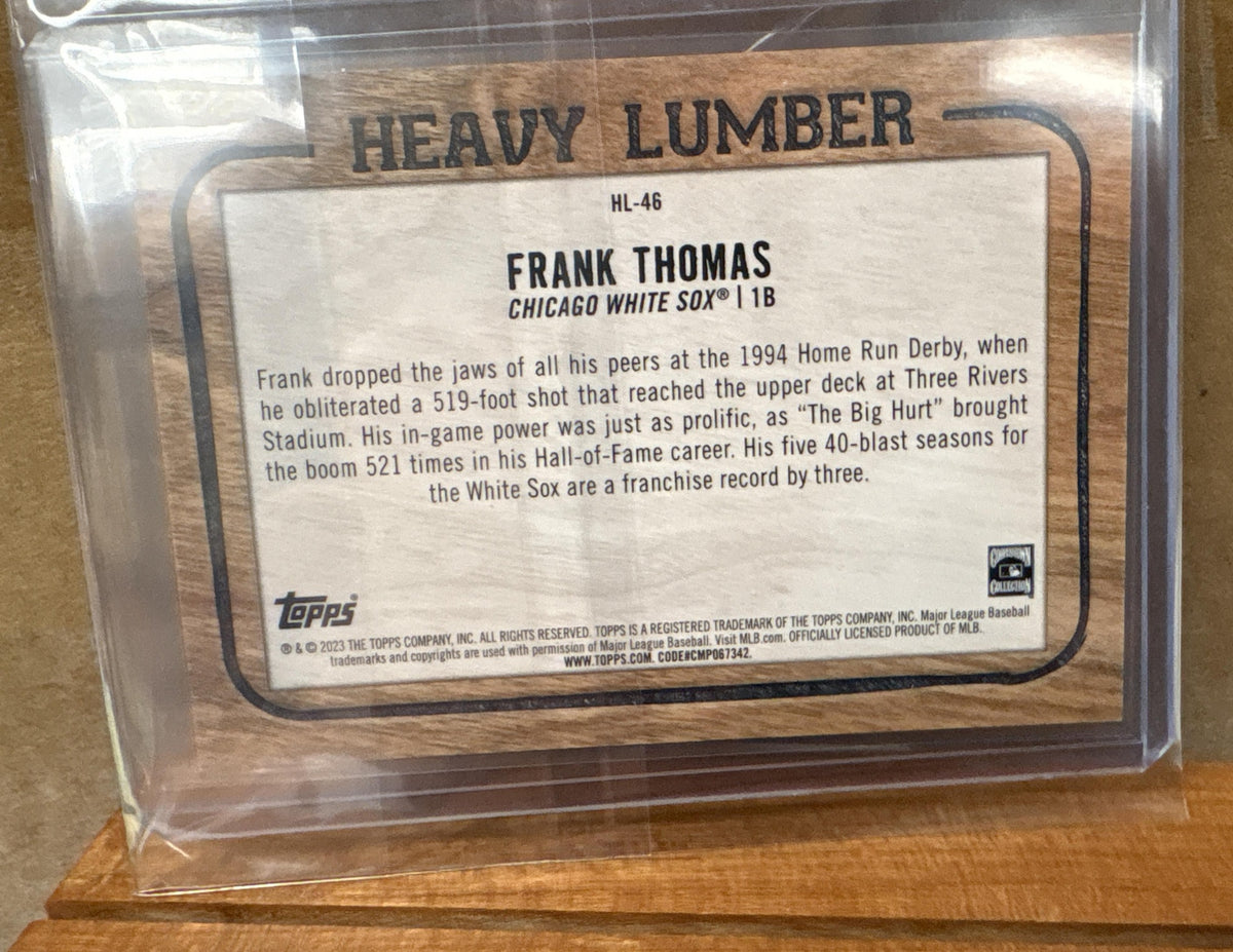 2023 Topps Update Frank Thomas #HL-46 Heavy Lumber White Sox
