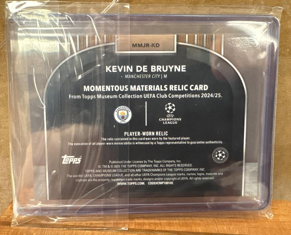 2024 Topps Museum Collection UEFA Kevin De Bruyne Momentous Material /150