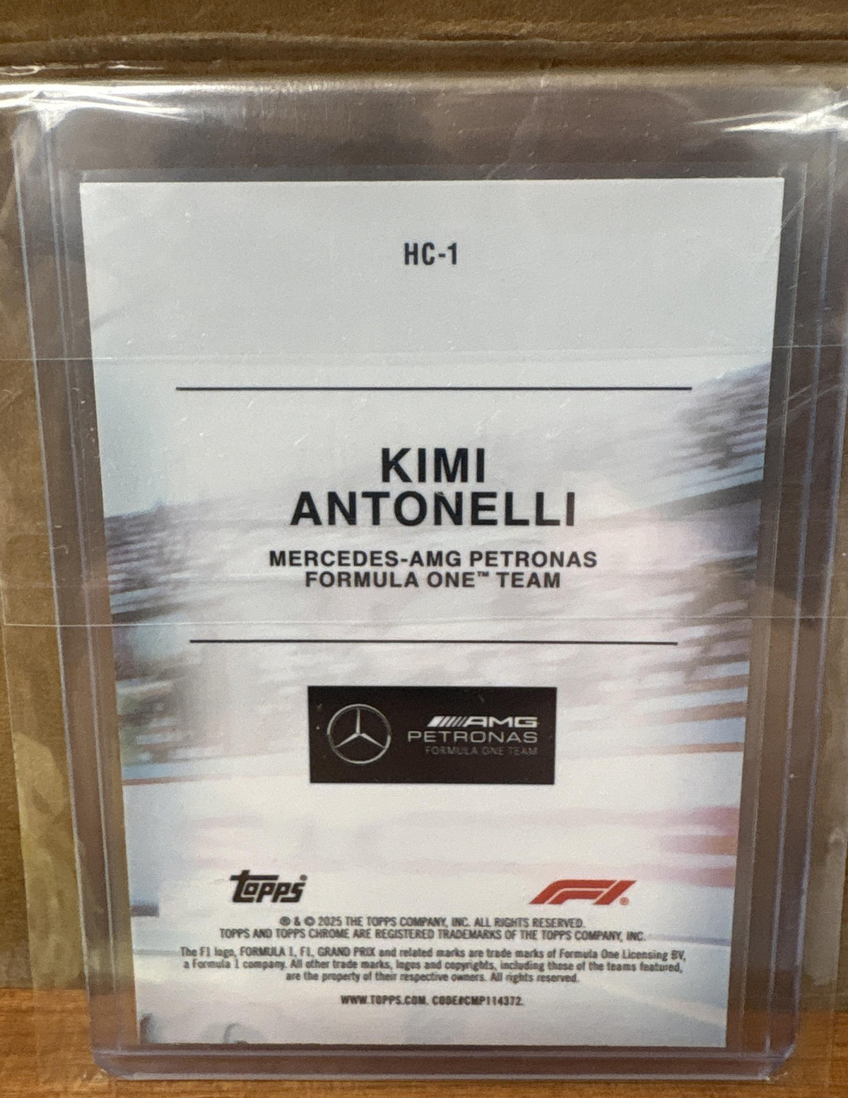 2025 Topps Chrome F1 Kimi Antonelli #HC-1 Helmet Collection
