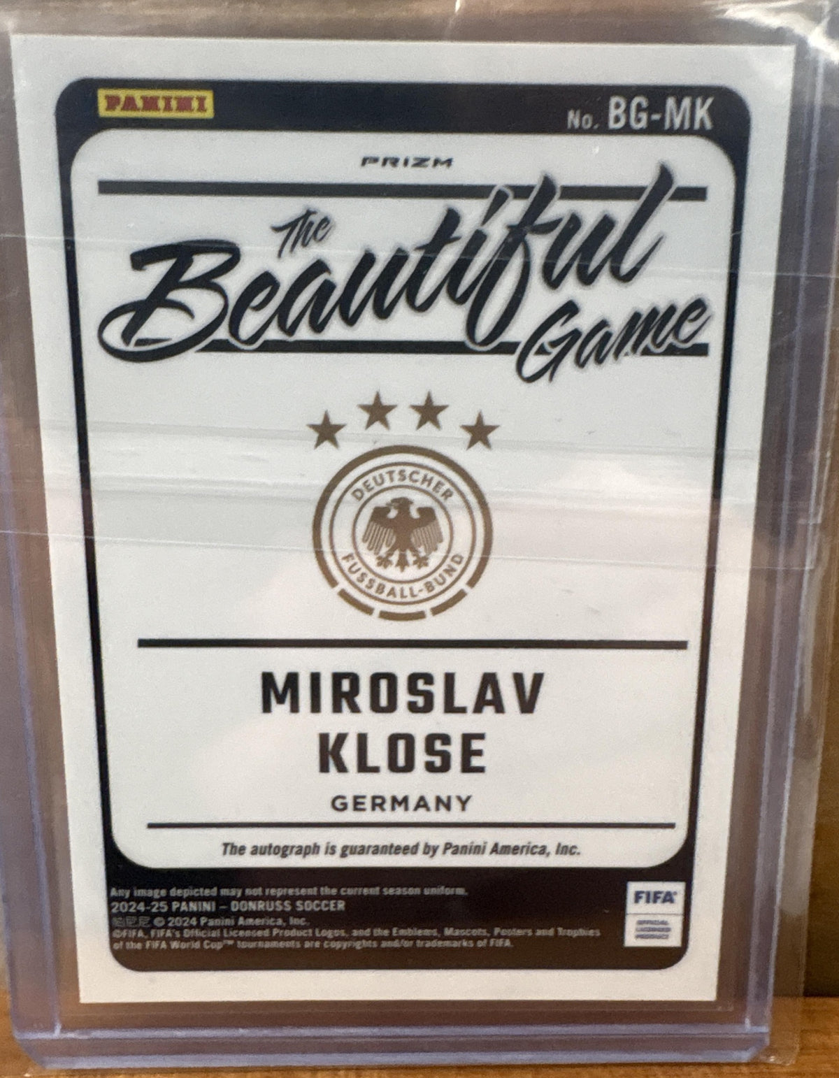 2024 Panini Donruss Miroslav Klose #BG-MK Beautiful Game Auto Pink Velocity