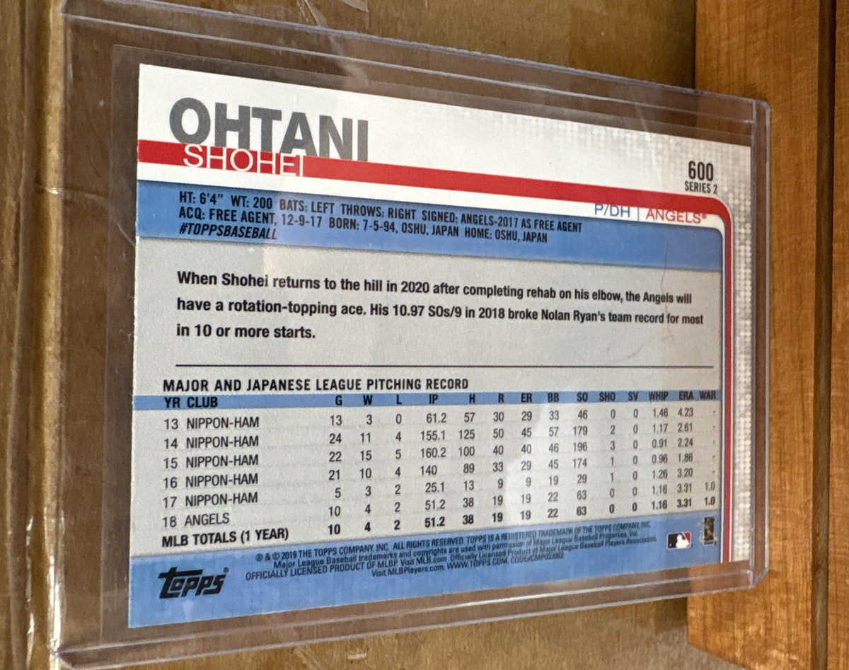 2019 Topps Shohei Ohtani #600 Super Rookie All-Star Angels