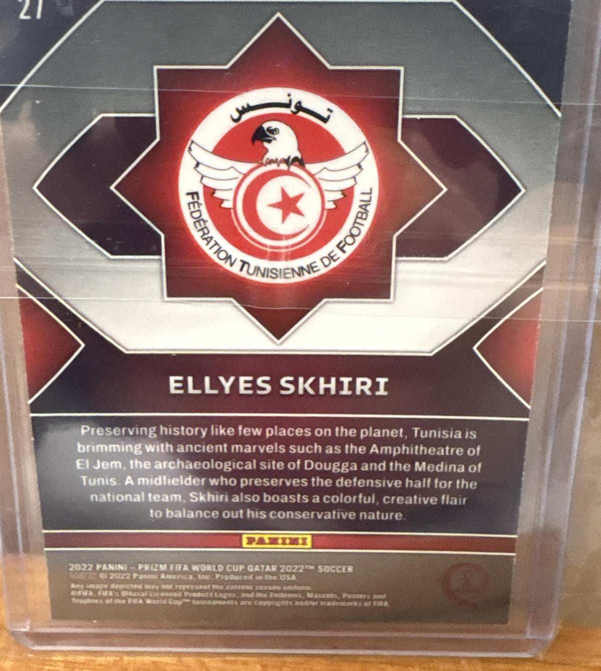 2022-23 Panini Prizm World Cup Ellyes Skhiri #27 National Landmarks