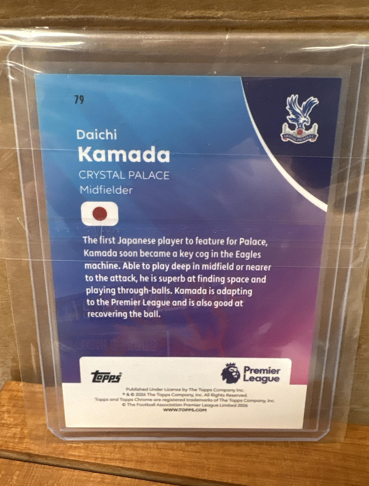 2026 Topps Chrome Premier League Daichi Kamada #79 Black Refractor /10