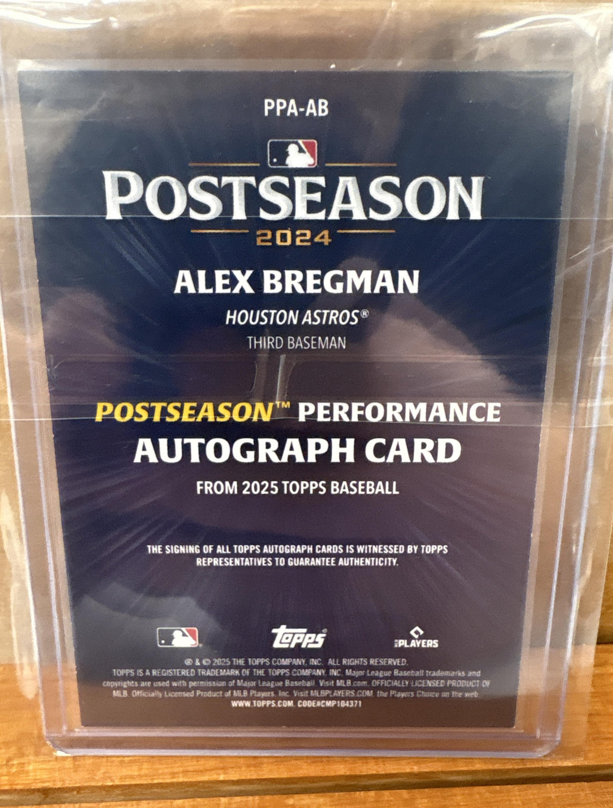 2025 Topps Alex Bregman #PPA-AB Postseason Performance Auto Series 2 Black /10