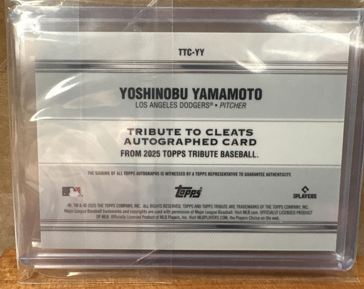 2025 Topps Tribute Yoshinobu Yamamoto #TTC-YY To Cleats Auto /50 Dodgers