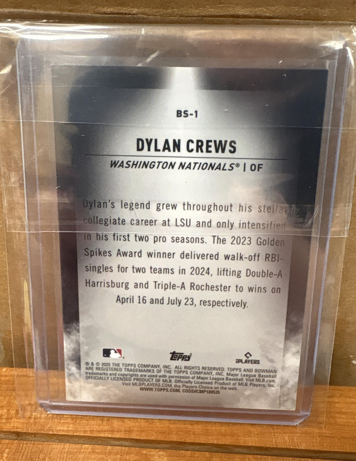 2025 Bowman Dylan Crews #BS-1 Spotlights Chrome RC Nationals