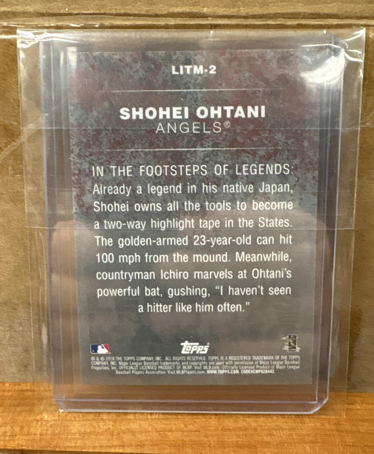 2018 Topps Shohei Ohtani #LITM-2 Legends in the Making Series 2 RC Angels