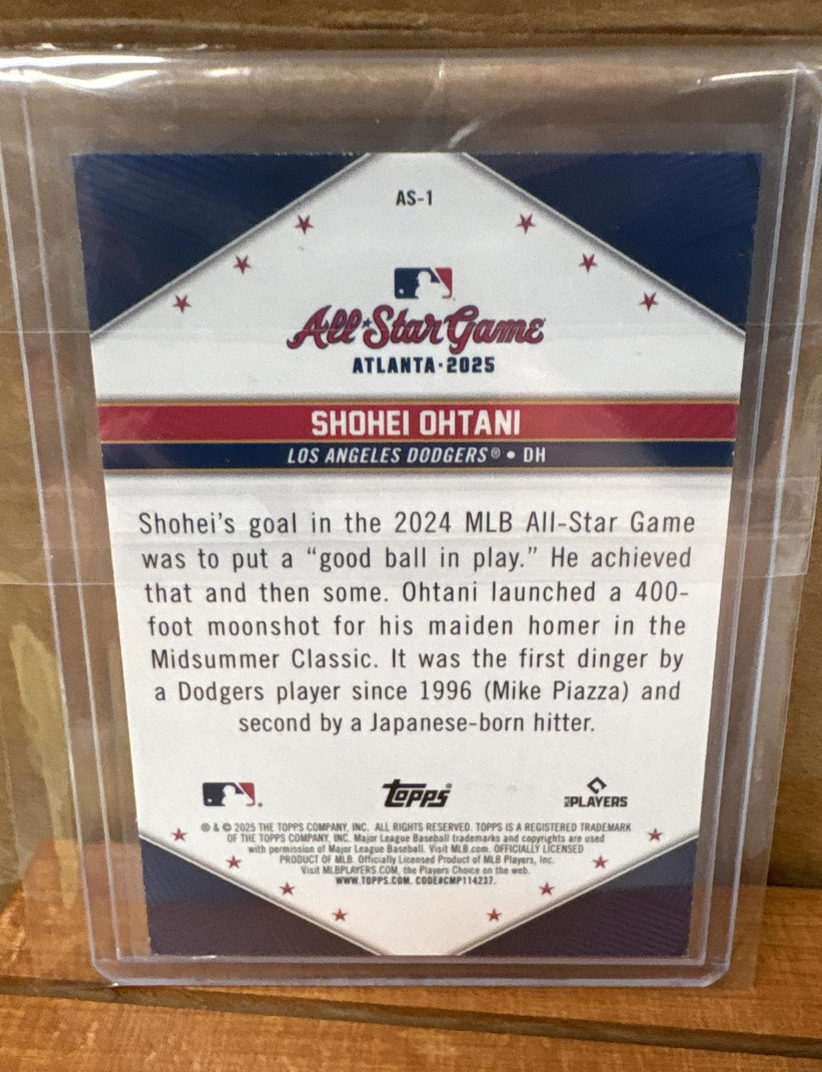 2025 Topps All-Star Game Shohei Ohtani #AS-1