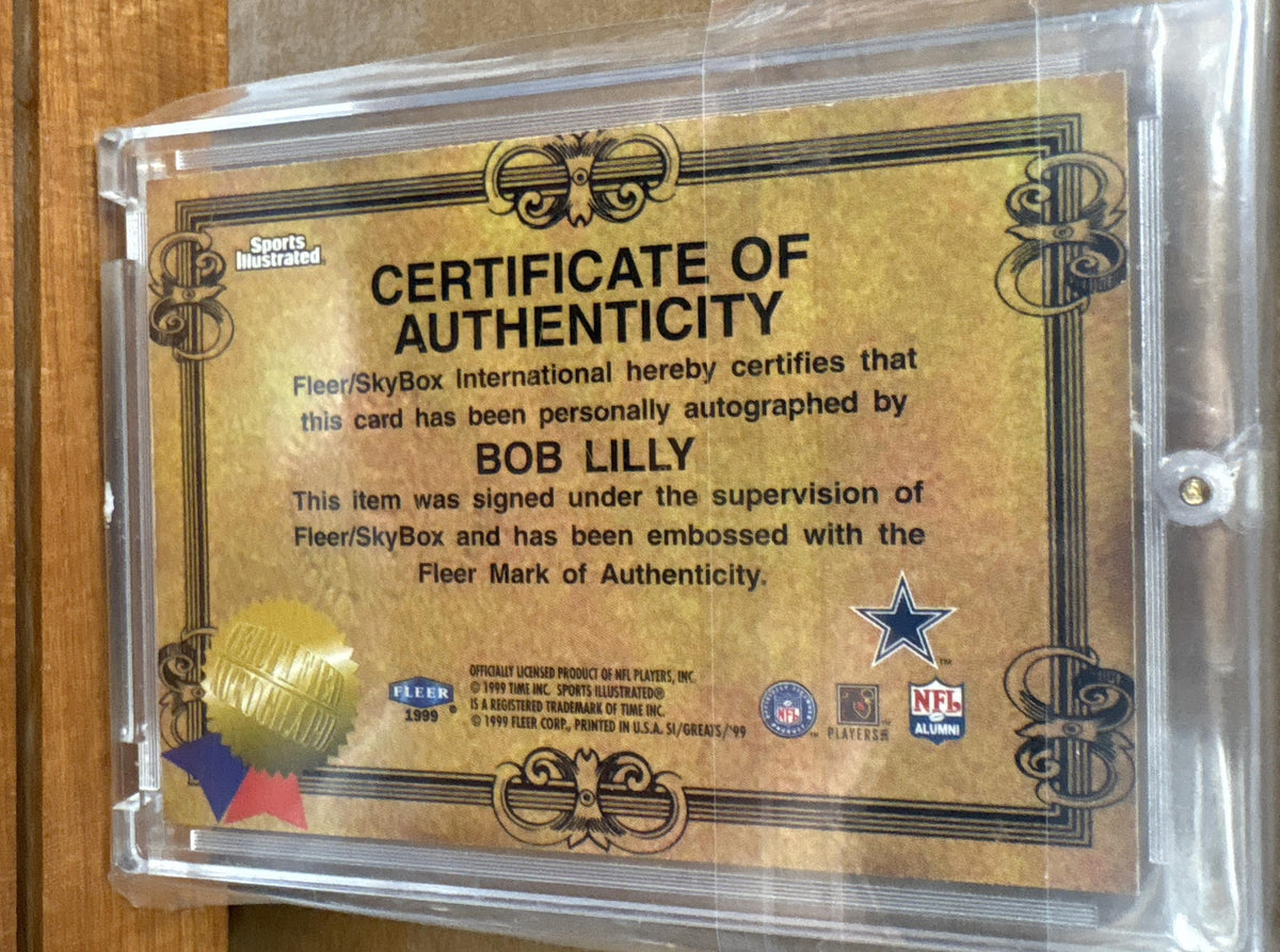 1999 Fleer Sports Illustrated Bob Lilly #NNO Auto Cowboys