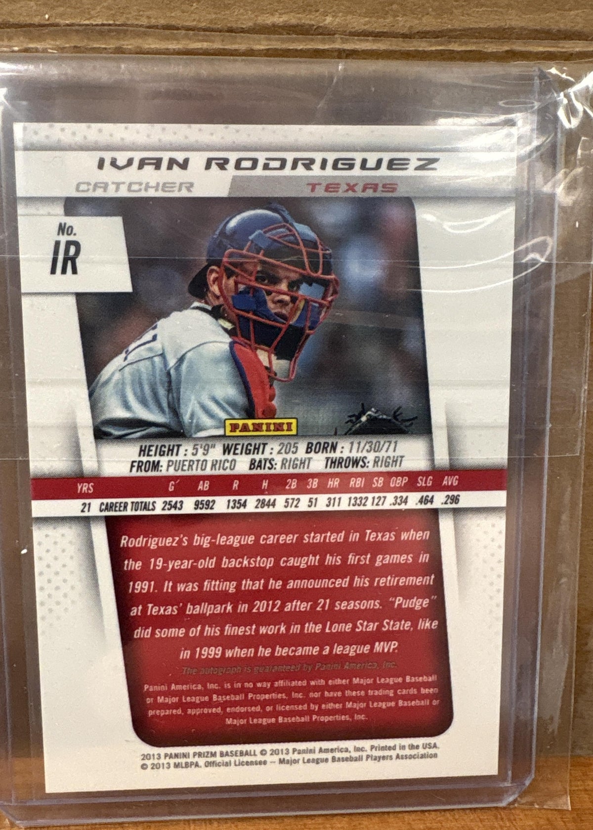 2013 Panini Prizm Ivan Rodriguez #IR Auto Rangers