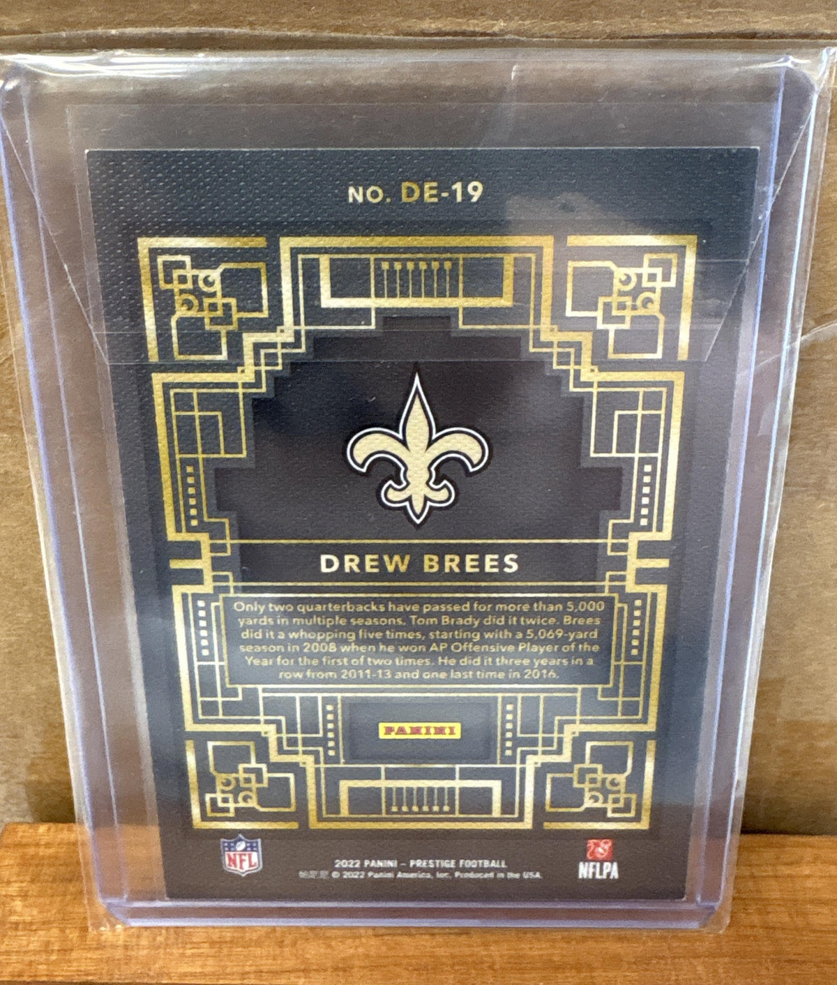 2022 Panini Prestige Drew Brees #DE-19 Decorated Saints