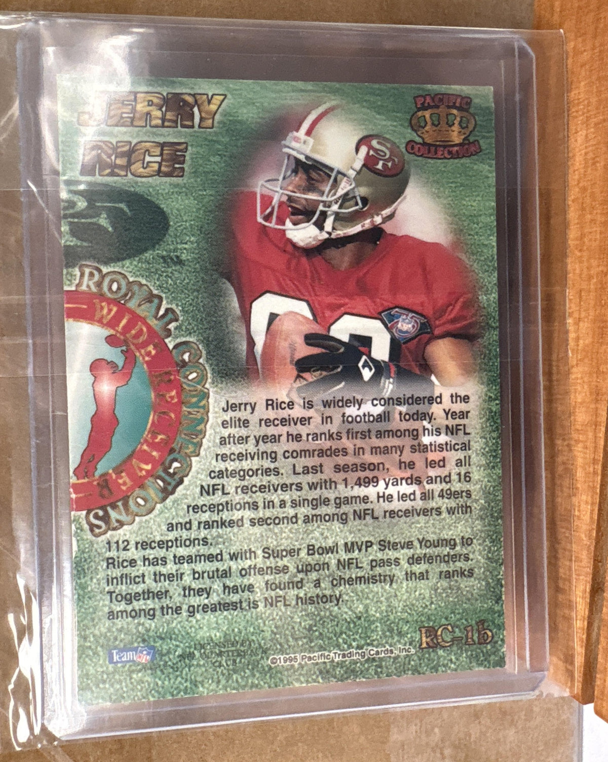 1995 Pacific Prisms Jerry Rice #RC-1b Connections 49ers