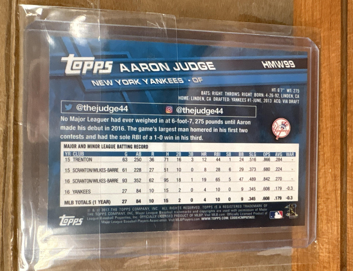 2017 Topps Holiday Aaron Judge #HMW99 RC Yankees