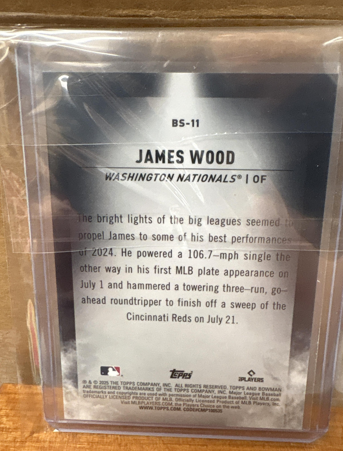 2025 Bowman James Wood #BS-11 Spotlights Chrome RC Nationals