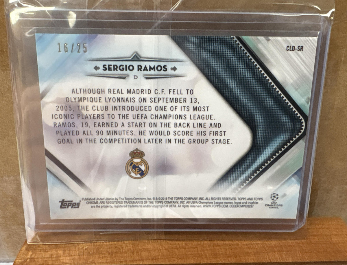 2018 Topps Chrome UEFA Champions League Sergio Ramos #CLD-SR Debuts Orange /25