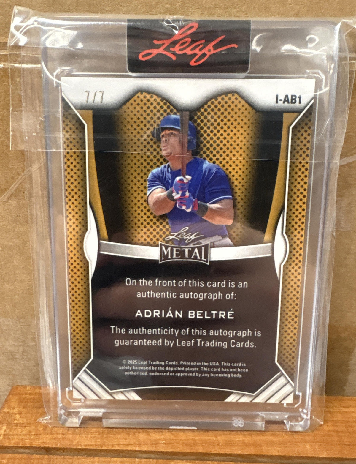 2025 Leaf Metal Authentics Adrian Beltre #I-AB1 Auto 7/7