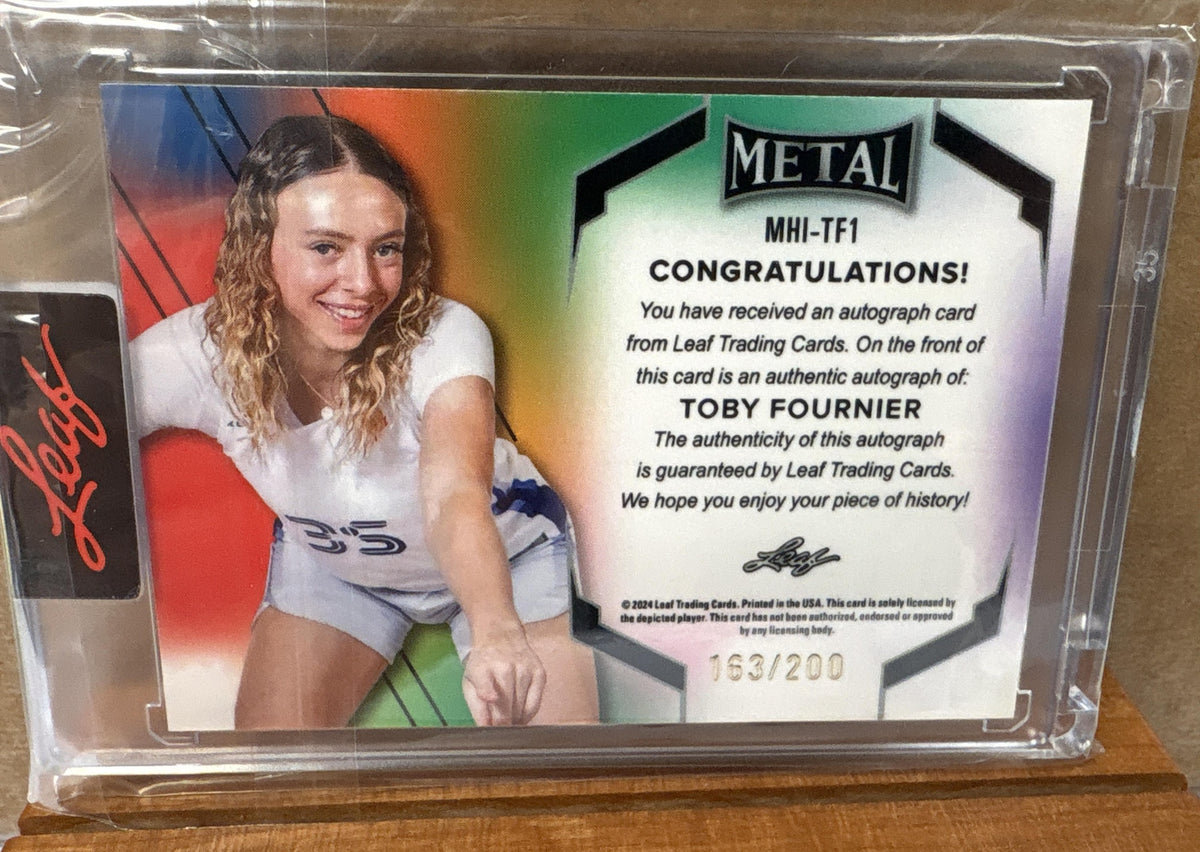 2025 Leaf Metal Authentics Toby Fournier #MHI-TF1 Auto 163/200