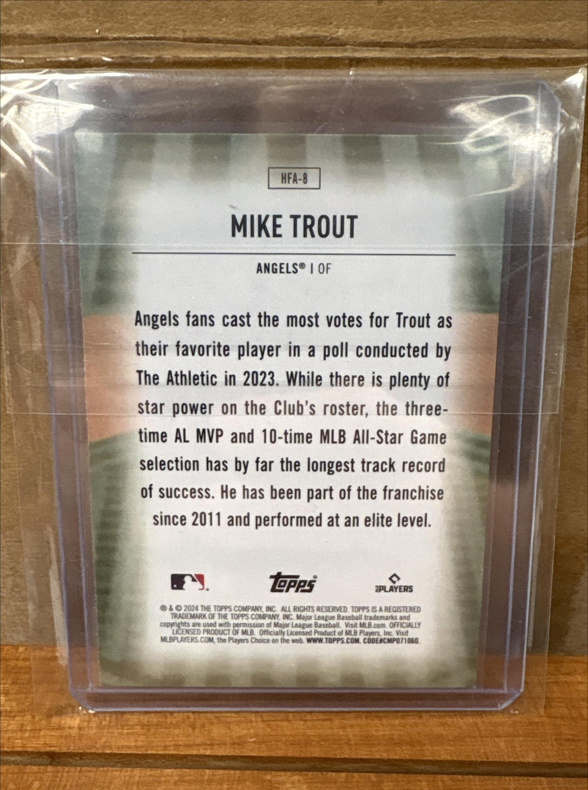 2024 Topps Mike Trout #HFA-8 Homefield Advantage SP Angels