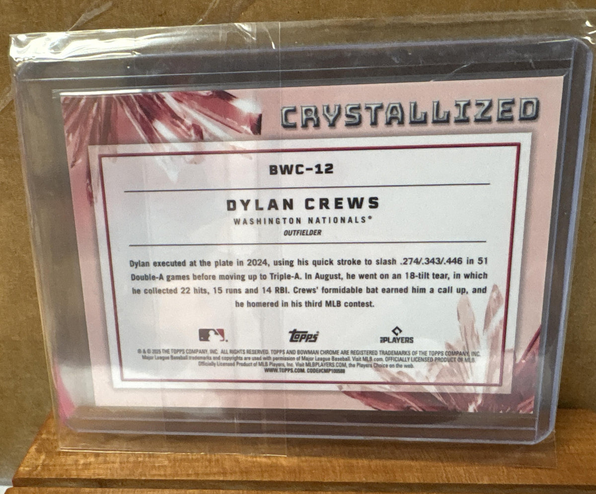 2025 Bowman Dylan Crews #BWC-12 Crystallized Chrome RC Nationals