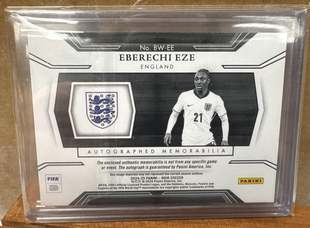2024 Panini Noir Eberechi Eze #12 Auto Memorabilia Black and White /99 MEM