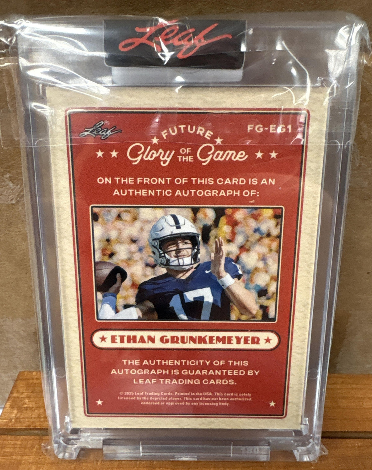 2025 Leaf Glory of the Game Ethan Grunkemeyer #FG-EG1 /99 Auto