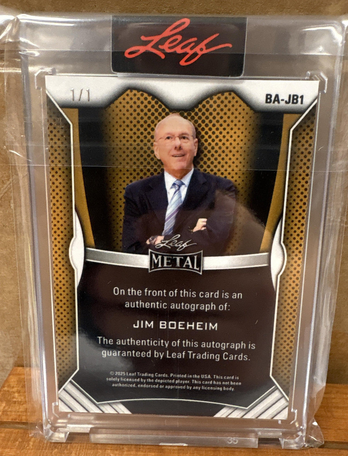 2025 Leaf Metal Authentics Jim Boeheim #BA-JB1 Auto 1/1