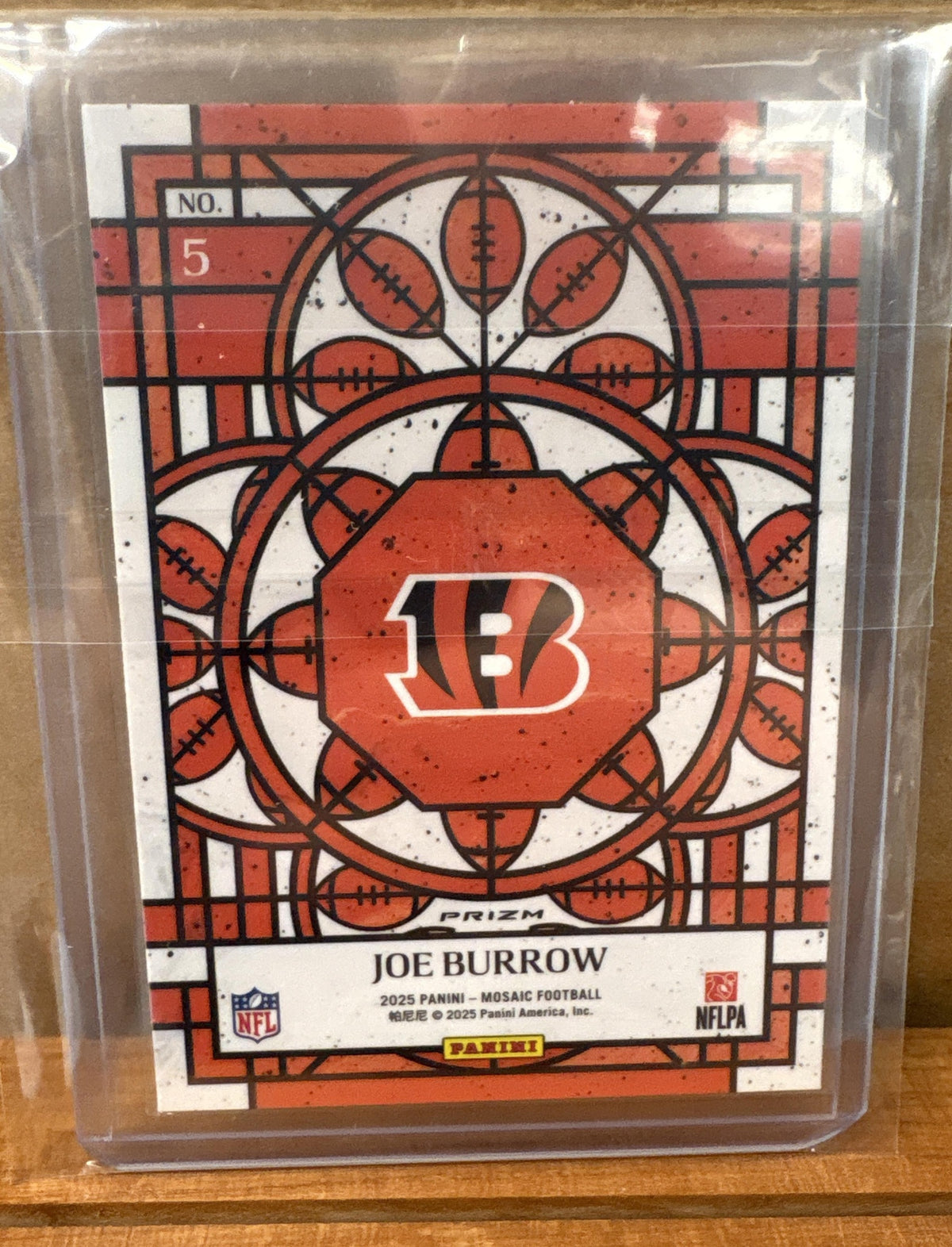 2025 Panini Mosaic Joe Burrow #5 Stained Glass Bengals