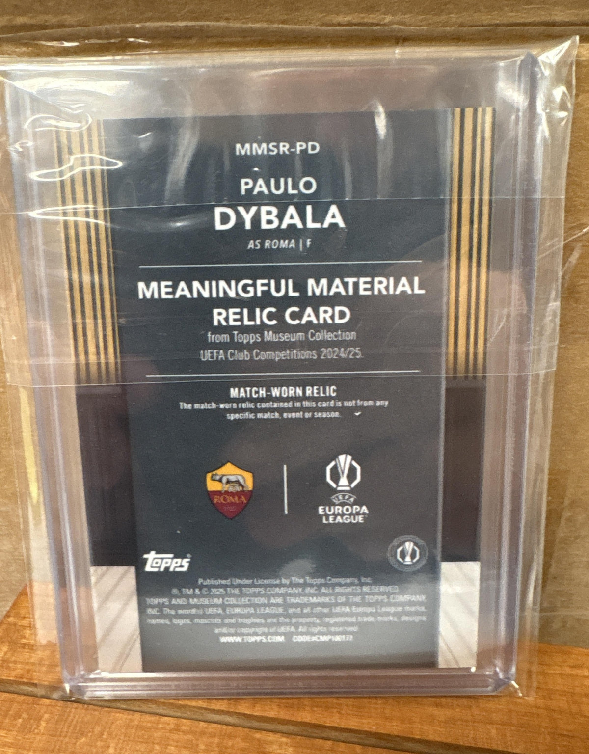 2024 Topps Museum Collection Paulo Dybala #MMSR-PD Meaningful Material Ruby /25