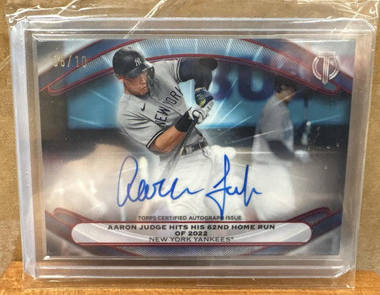 2025 Topps Tribute Judge/Kay #CTSDA-KJ Calling The Shot Dual Auto Red /10