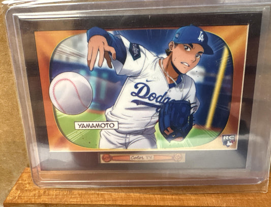 2024 Bowman's Best Yoshinobu Yamamoto #BA-16 1955 Anime RC Dodgers