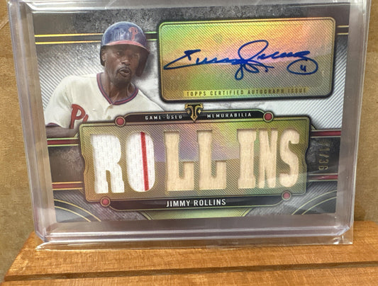 2024 Topps Triple Threads Jimmy Rollins #TTAR-JRO1 Auto Relics 1/36 Phillies