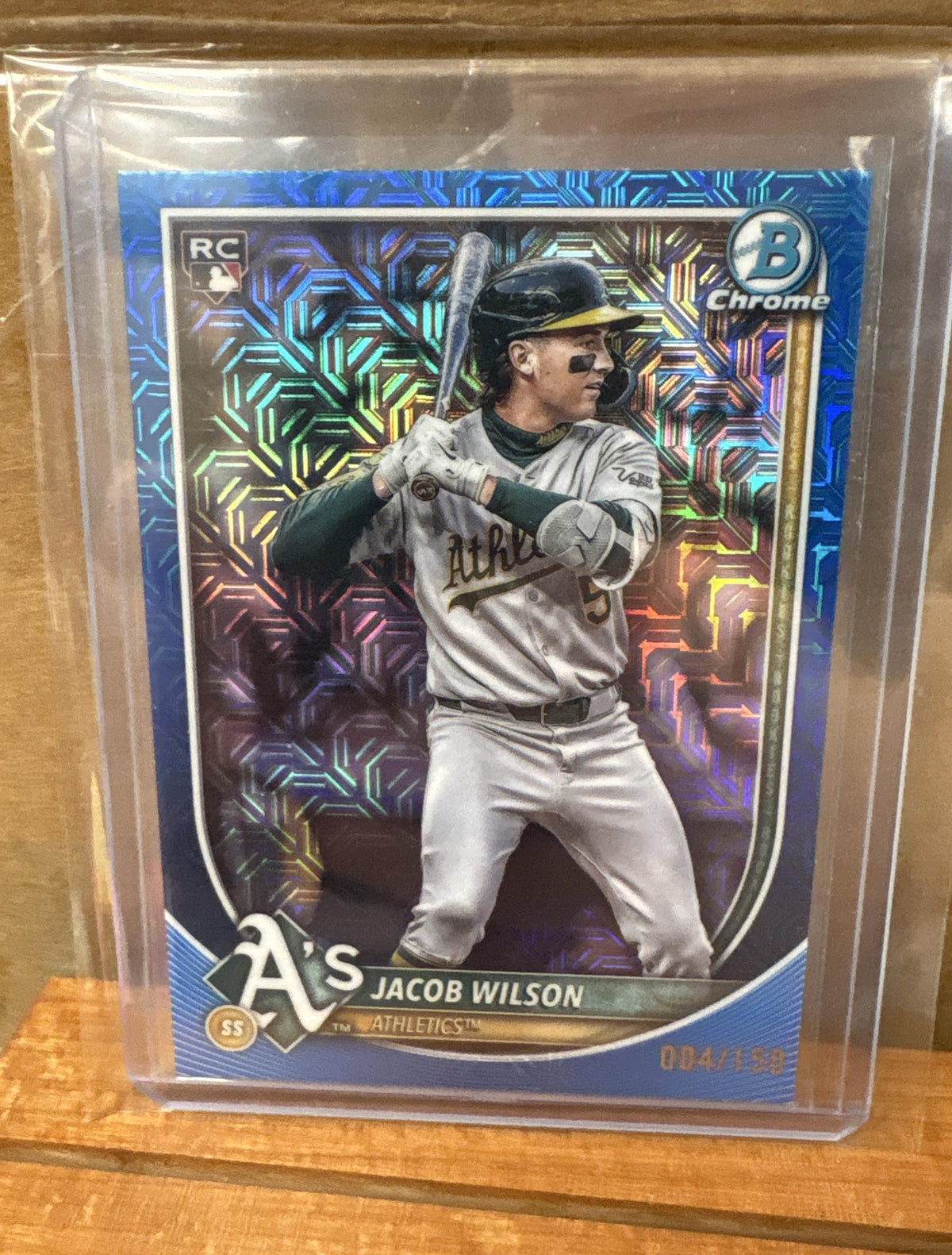 2025 Bowman Chrome Mega Box Jacob Wilson #1 Blue Mojo Refractor /150 RC