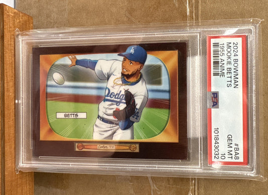2024 Bowman Mookie Betts #BA-8 55 Anime Dodgers PSA 10