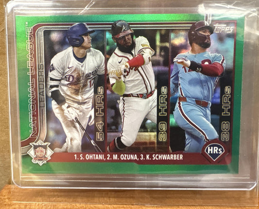 2025 Topps Shohei Ohtani #1 Green Holo Foil 3/99 Dodgers
