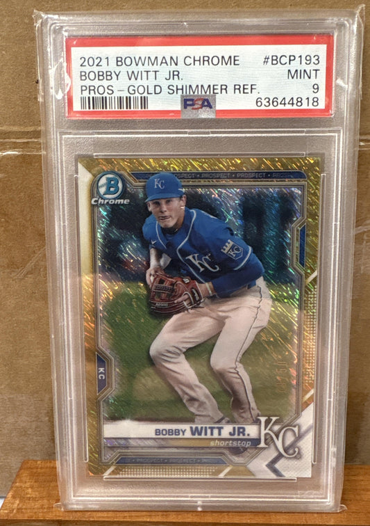 2021 Bowman Chrome Bobby Witt Jr. #BCP-193 Prospects Shimmer Refractor PSA 9
