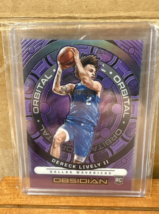 2023 Panini Obsidian Dereck Lively II #9 Orbital Electric Etch Purple /49 RC