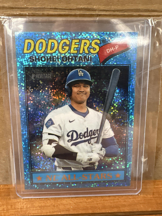 2026 Topps Heritage Shohei Ohtani #290 Chrome Light Blue Sparkle Refractor