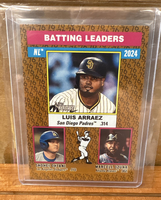2025 Topps Heritage Arraez Ozuna Ohtani #191 Color of the Year /76