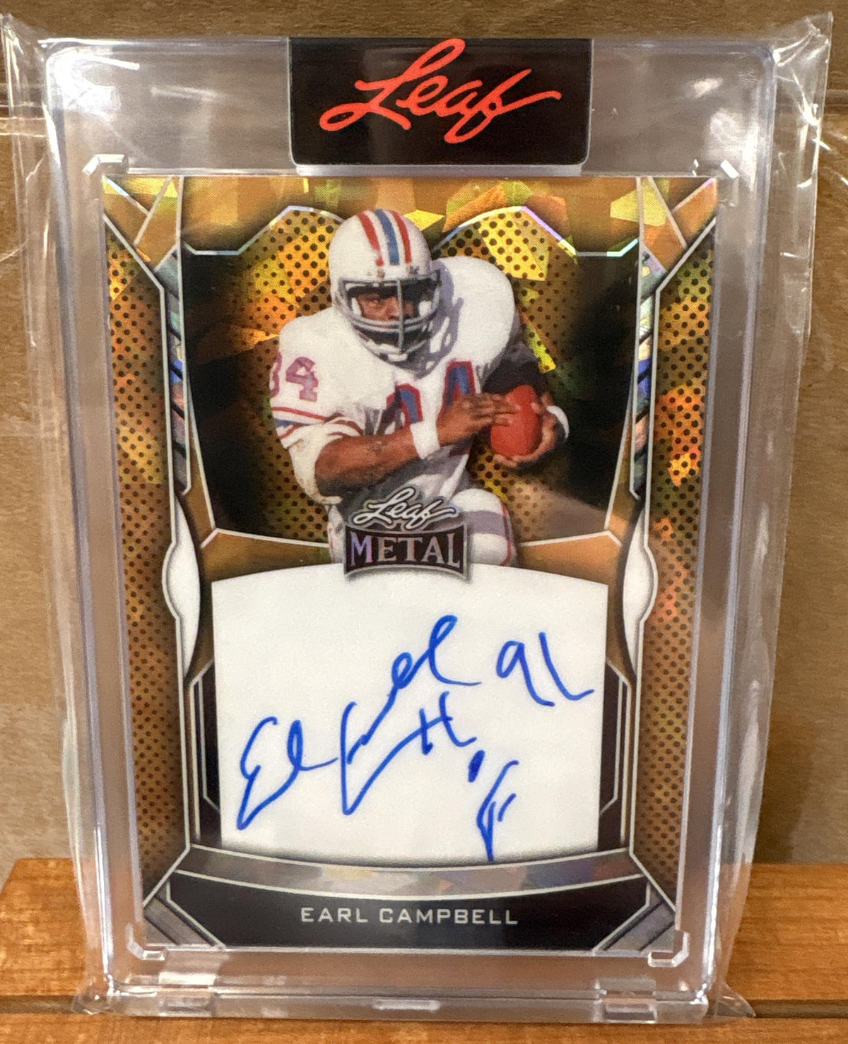 2025 Leaf Metal Authentics Earl Campbell #I-EC1 Auto 1/1