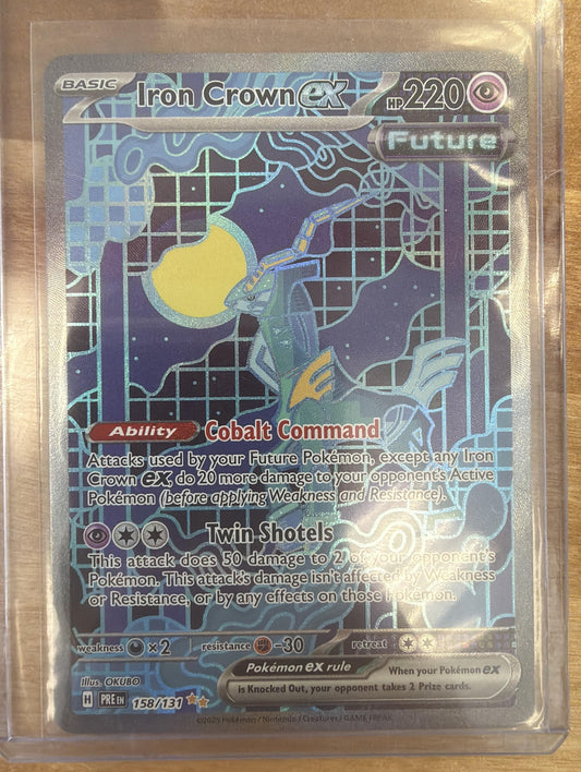 2025 Pokemon Prismatic Evolutions Iron Crown ex #158/131 SIR