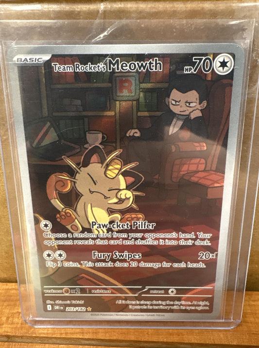 2025 Pokemon Destined Rivals Team Rocket's Meowth #203/182