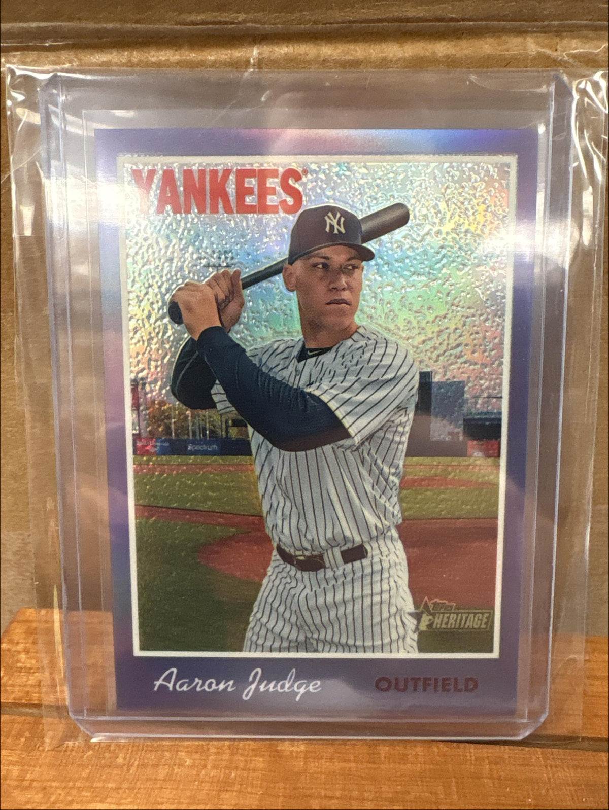 2019 Topps Heritage Aaron Judge #THC-499 Chrome Purple Refractor Yankees