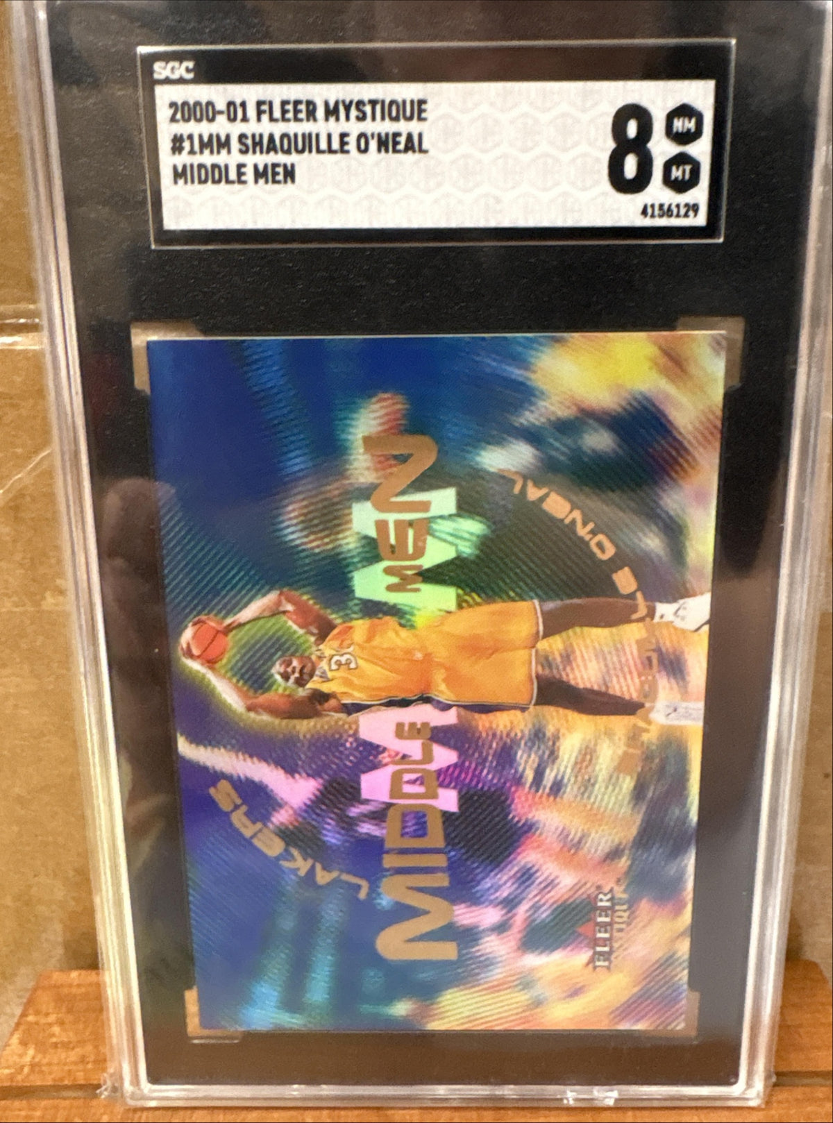 2000-01 Fleer Mystique Shaquille O'Neal #1 MM Middle Men Lakers SGC 8